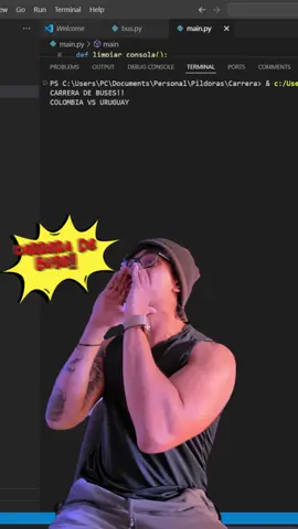 Ejemplo divertido para practicar tu lógica de programación donde hablamos de programación orientada a objetos, ciclo while condicionales y mucho más. Creditos Tiktok: brvno_vzul #programacion #python #coding #oop 