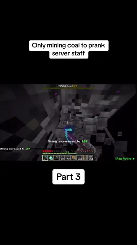 Minecraft X-Ray but only mining coal to prank server staff Part 3! #Minecraft #minecraftserver #minecraftxray #skeppy #minecraftserverowner #mc #video 