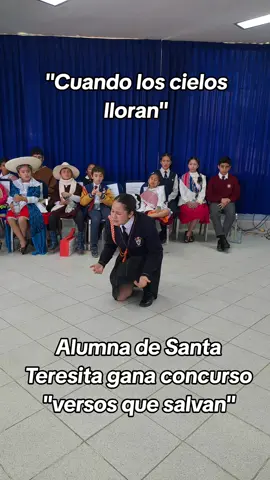 Alumna de la Institución Educativa Emblemática Santa Teresita obtuvo el primer lugar en el concurso de poesía y declamación 