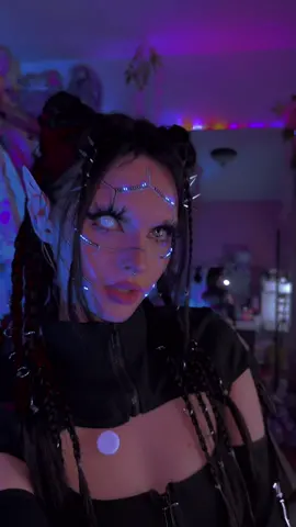 Im so blue 🩵   #cyberpunk2077 #cyborgmakeup #robotmakeup #lucyedgerunnerscosplay 