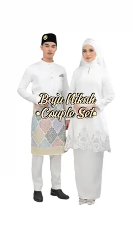 Baju Nikah 👰🏻‍♀️ Zaria Couple Set ❤️ #bajunikah #bajukurungnikah #bajumelayunikah #bajuputihoffwhite #bajukurungoffwhite #bajumelayuoffwhite #bajupengantin #bajupengantinputih 