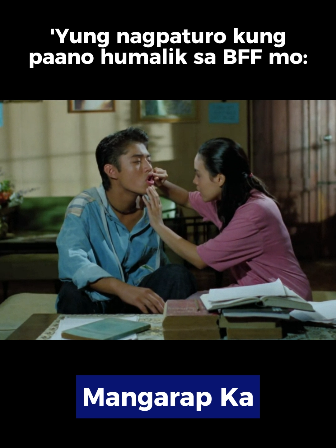'Yung nagpaturo syang humalik. Ayan tuloy natutunan mo syang mahalin! Ooops!!! 😅  Relate ka ba? Watch na ng MANGARAP KA (Digitally Restored and Remastered) on iWantTFC! #mangarapka #claudinebarretto #markanthonyfernandez #batang90s #sagippelikula #starcinema #saiWantTFCLibre #bakitngabamahalkita