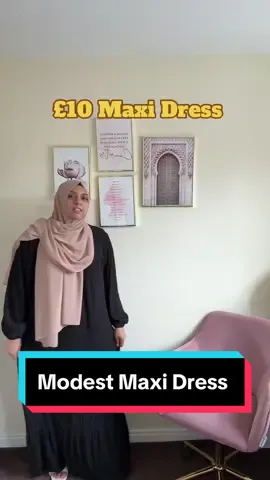 Modest maxi dress with POCKETS !  Can you believe this dress is just under £11 .  This dress is available in a range of colours.  Click the link on the bottom left of this video to order yours ⬇️ . . . . #modestfashion #maxidrsesses #maxidress #tiktokmademebuyit #spotlight #outfitideas #modestfashion #modestdresses 
