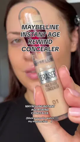 A drugstore concealer that is worth the hype - @MaybellineUK instant anti-age rewind concealer 01  Loving this for a natural light coverage look, wears beatufully ontop of my textured skin 🥰 Not a spondered post, purchased with my own moola 🥰 #maybellineagerewind #maybellineconcealer #makeupreview #drugstoremakeup #concealertutorial #makeuptutorial #promua 