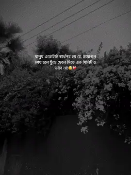 মানুষ এতোটাই স্বার্থপর হয় যে, প্রয়োজন শেষ হলে ছুঁড়ে ফেলে দিতে এক মিনিট ও ভাবে না!😅❤️‍🩹 #fyp #bdtiktok #bdtiktokofficial #সন্ধ্যা_তারা🍂 