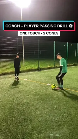 COACH + PLAYER PASSING DRILL ⚽️ • 2 CONES • ONE TOUCH + BOTH FEET FOLLOW FOR DAILY CONTENT ✅ #DinAcademy #DinFootballAcademy #DinFootball #DinSoccer #DinFutbol #DinFitness  . . . #Football #Soccer #Futbol #Coach #footballdrills #soccerdrills #footballtraining #soccertraining #Fitness #playerdevelopment #onetouch #passing #bothfeet #2players @D1🃏 