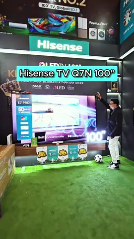 Hari-hari terakhir PRJ nih! Mau cari TV buat di studio dan penasaran banget sama The King of 100-inch TV in 2024. Langsung lihat deh Hisense QLED TV Q7N 100