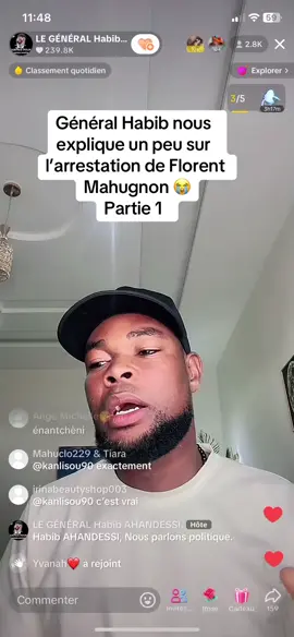 Général Habib nous  explique un peu sur  l’arrestation de Florent Mahugnon 😭 Partie 1 #tiktokbeninois🇧🇯  #vivalvideo #abonne #percersurtiktok 