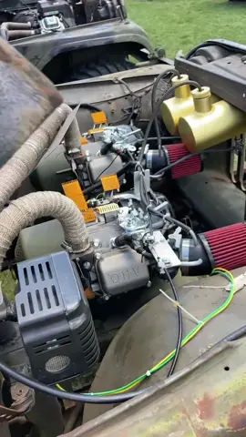 🐺 As you know if I’m a fan of any oddball engine swap. So this guy gets a big hi-fiver for thinking outside the box! Twice! I heard and saw them drive off the trailer but would love to go wheeling with him. The simplicity and reliability of these little thumpers is quite attractive. I’m willing to bet that if they’re geared correctly they would perform quite well! If anyone knows his Tiktok handle please leave a tag in the comments. #harborfreight #predatorengine #212predator #cj5 #m38a1 #engineswap 