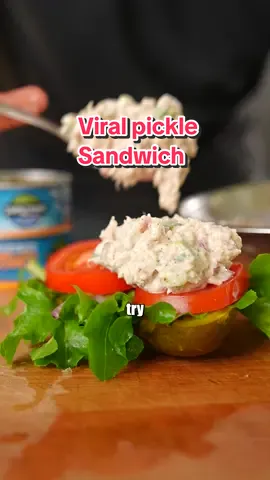 Tuna Salad Pickle sandwich Have you seen the Viral Pickle sandwich? Well being a sandwich guy it only felt right to try this, but I wanted to make it even better so I made a Tuna salad pickle sandwich using the best tuna on Earth @Wild Planet Foods Albacore Tuna recipe -1 large Pickle cut in half the long way -Tuna salad using Wild Planet Albacore Tuna Wild Planet albacore tuna, mayonnaise, diced red onion, diced jalapeno and salt and pepper. add all ingredients into a bowl and mix well add more salt or pepper to taste. - fresh Lettuce and sliced tomato #pickles #tuna #tinnedfish #wildplanetrecipes 