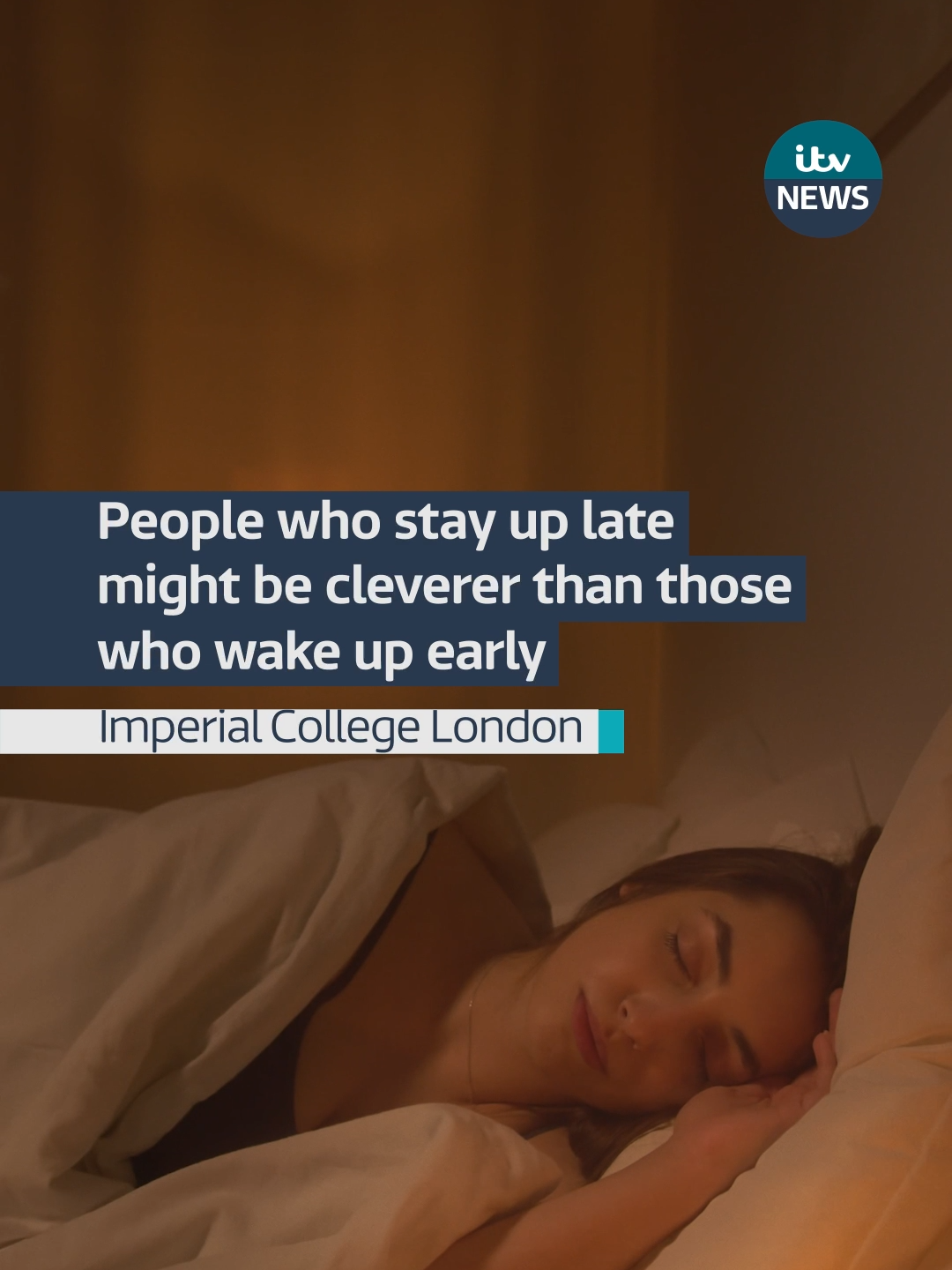 People who stay up late might be cleverer than those who wake up early #itvnews #nightowl #sleep