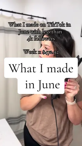 Let me explain: Week 4 I posted a video that got almost 3 Million views and I now have over 20k followers🫶🏽 But basically all of this was made before that happened! Follower count doesn’t really matter! Work hard and you can do this too👏🏽🤍 #whatimade #TikTokShop #microinfluencer #tiktokshopaffiliate #smallinfluencer #smallcreator #momcreator #microinfluencer