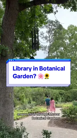 A library inside beautofuk botanical gardens? Sign me up 🙋‍♀️🙋‍♂️ Learn more about the Mercer Botanical Gardens, the beautiful backdrop for our Baldwin Boettcher Library!  #mercerbotanicgardens #librarytok 