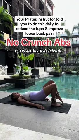 No crunch abs! Join the community for guided workouts & programs #absworkout #pcosweightloss #diastasisrecti #workoutroutine 