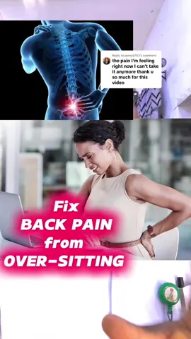Replying to @jennyb743 How to fix Back pain from sitting a lot…  How to fix stiff back pain Back pain from overlong sitting #backpain #backpainrelief #fixbackpain #therapy #therapytiktok #lowerbackpain #lowerbackpainrelief #backpainexercises #viral #foryourpage #fypppppppppppppp @Rehab_Doctor🎖️ 