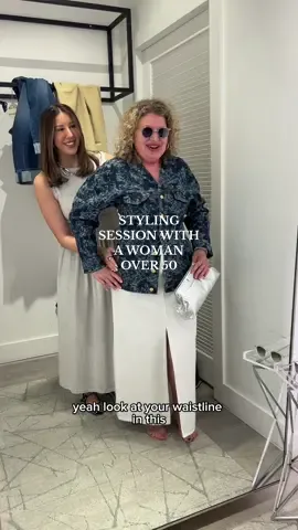 i love seeing women feel confident in their outfits 🥹🤍 NEW STYLE MAKEOVER EPISODE OUT MONDAY!!! #fashion #shopping #style #howtostyle #clothes #fashiontiktok #fashiontok #fashionstyling #makeover #transformation #outfit #fashion101 #fashionoutfit #stylingoutfits #fashion101 #beforeandafter @GANNI @AGOLDE 