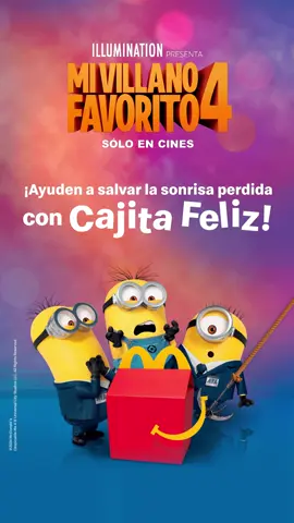 ¡Armen su equipo para recuperar la sonrisa perdida! Encuentren los juguetes de #MiVillanoFavorito4, sólo en cines, en #CajitaFeliz 💛🍌