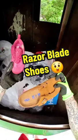Sports store dumpster was loaded with Nike Ghost shoes, Adidas, Air Forces and more all slice by employees 👌?? How can they not donate to people in need of shoes !?!  #jordan #adidas #nike #shoes #dumpsterdiving 