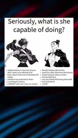 Seriously, what can she do? #jjk #jujutsukaisen #jjkedit #jujutsukaisenedit #anime #manga #jjkseason3 #gegeakutami #meme #jjkchapter263 #jjkchapter264  #makizenin #aoitodo 
