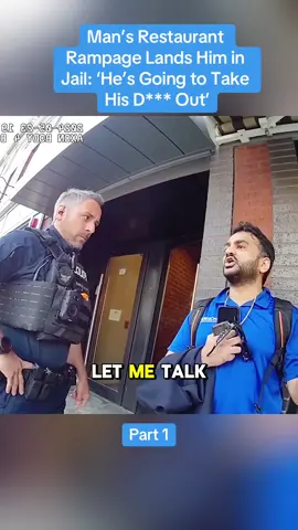 Man’s Restaurant Rampage Lands Him in Jail: ‘He’s Going to Take His D*** Out’ #cops #police #viral #crimestories #crime #fyp 
