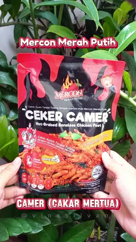 Mercon merah putih keluarin produk/varian terbaru nih. CAMER (CAKAR MERTUA) Ayo buruan cobain, ceker tanpa tulang yang pedesnya nampol. @merconmerahputih  #LaukPedasnyaOrangKita #MerconMerahPutih #CAMER