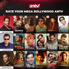 ANTV Lovers mana suaranya yang setia nonton film-film Mega Bollywood ANTV ? Kira-kira begini TOP 5 film dari 3 aktor Bollywood yang paling di sukai versi mimin. Coba kalo TOP 5 versi kalian filmnya apa aja? Saksikan MEGA BOLLYWOOD ANTV Setiap Hari Jam 09.00 WIB Hanya di ANTV rame  #ANTVRame #MegaBollywoodANTV #ShahRukhKhan #SalmanKhan #AamirKhan
