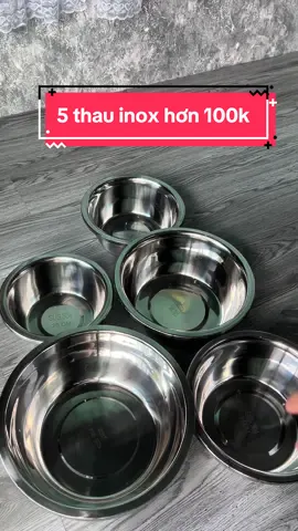 5 thau inox 304 chỉ hơn 100k miễn ship#xuhuong #emkieutaphoa #thauinox #thaudungthucpham #thauinox304 