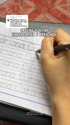 Replying to @Judd Corner #tracingpad #costumizedtracingpad #backtoschool #yanasmomma28 