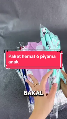 Promo paket hemat 6pcs piyama anak cuma 90ribuan cek di keranjang kuning #fypシ #fashionanak #piyamaanak 