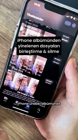 iPhone'undaki albümünde yinelenen dosyaları tespit edip kolayca silebilir, telefonunda yer açabilirsin. 🗂🗑 #getmobil #iphoneipucu #iphone