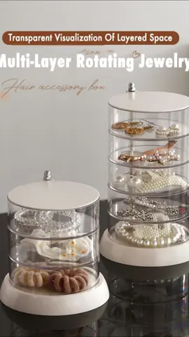 Multi-layer Powder Puff Storage Rack Large Capacity Watch Rotating Storage Box Dustproof Rotating Air Drying Ventilation Cosmetic Cotton Storage Rack Children's Hair Accessories And Jewelry Storage Box