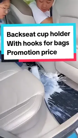 Cup holder with hook for backseat. Easy to install and premium quality. Easy for your passanger to put their drinks and hook on their bags. #tiktokshopmalaysia #carcupholder #keretamalaysia #pemegangminumankereta #cupholderbag 