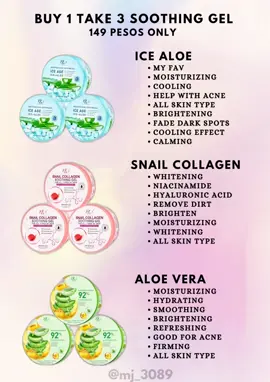 BUY 1 TAKE 3 SOOTHING GEL FOR ONLY 149 PESOS💗💗 #soothinggel #GlowUp #affordable 