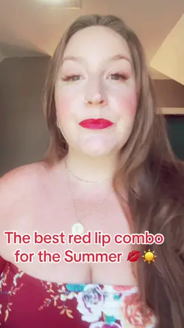Its giving cherry and I like that for us 🍒 Best sunmer red lip combo!! Click link in bio to buy ❤️#plussize #bodypositivity #selflove #SelfCare #creatorsearchinsights #fyp #fypage #viral #redlips #redlipstick 