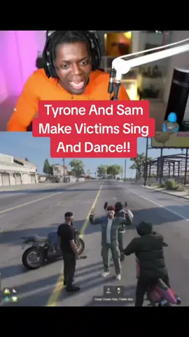 Tyrone and Sam make victims sing and dance!! #gtarp #clips #roleplay #gtaclips #pcgaming #gta #gamingclips #100k #viral #fyp #uniquerp @samham @Tyrone 