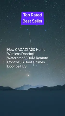 New CACAZI A20 Home Wireless Doorbell Waterproof 300M Remote Control 36 Door Chimes Door bell US Plug For Home/Office Only ₱268.00!