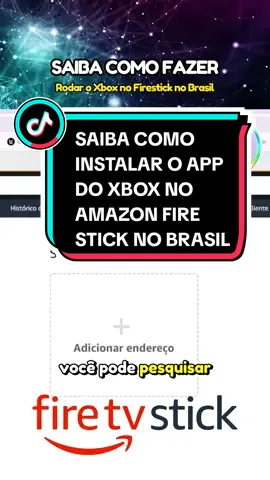 Saiba como instalar o app Xbox no Fire Stick da Amazon e jogar mesmo no Brasil em qualquer TV. #amazon #firestick #xbox #gamepass #pc #gamer #games #jogos #videogames #gamestiktok #gamesnotiktok 