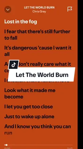 Chris Grey- let the world burn #spotify #tiktoklyrics #oburoz #popular #song #fypmusic #music #lyrics#fpy #lettheworldburn #chrisgrey #trending 