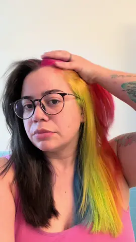 #rainbowhair #transition #DIY @ManicPanicNYC 