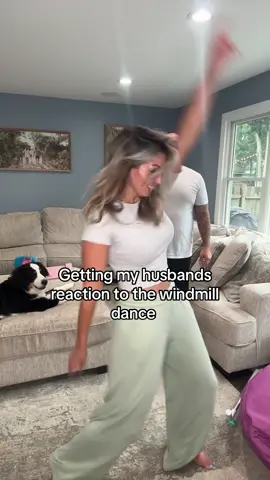 He was stunned by my killer dance moves 😂 #windmill #couplegoals #marriage #daveandjanie