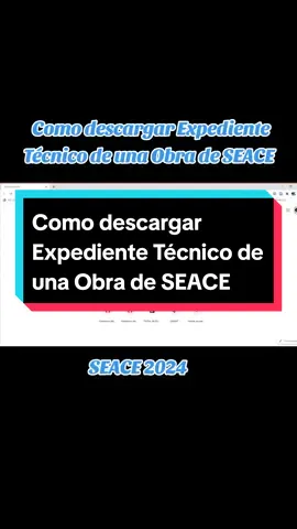 👉 Como descargar Expediente Técnico de una Obra de SEACE  #SEACE #AsientoContable #Osce #asesoria #consulta #contadores  #Contrataciones #2024 #Vraem #ayacucho #Lima #peru🇵🇪 #Fyp #viral #contadores 