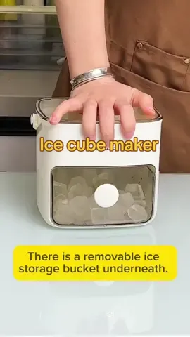 ice cube maker easily remove the ice cube by pressing the button double layer  with bucket #icemaker #icecube #icecubetray #siliconeicecube 