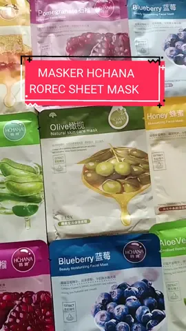MASKER HCHANA ROREC SHEET MASK #maskerwajah #maskerviral #sheetmask #mencerahkanwajah #trending #fypシ #viral #fypage #fypシ゚viral🖤tiktok #maskerwajahbpom #trendingtiktok 