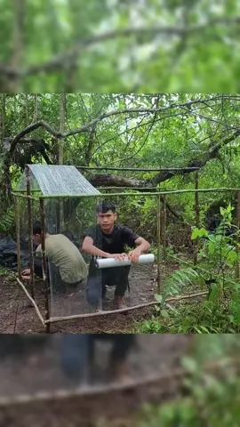 Heavy Rain Camping #bushcraft #build #camp #camping #survival #shelter #wildlife #Outdoors #outdoor #viral#foryou