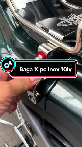 Baga Suồng Inox dành cho Xipo 110 đến 120 ! Loại này kèm móc U inox sẵn và khâu inox cnc tránh bể dàn áo #bagasuong #bagasuonginox #inox #bagainox #xipo #phutungxemay #xh #lenxuhuong #xe #donxe #fyp #phukienxemay 
