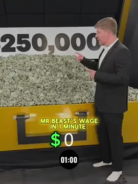 Mr Beast’s Wage in 1 Minute💰👀 #mrbeast #wage #1minute 