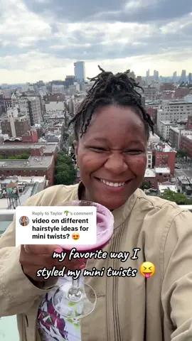 Replying to @Taylor 🌴 such a wonderful protective style for the summertime 🌞 I also posted a reel on instagram 🫶🏽 #minitwisthairstyles #blackgirlmagic #minitwists #naturalhairstyles #type4hair #4chairstyles #4chair 