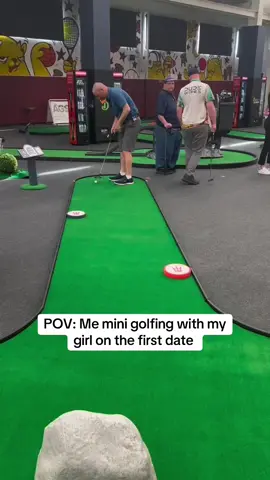 Follow for more content #minigolf #barstoolsports #firstdate #foryou #golf #golftiktok #golfswing #golftok #viral #foryoupage 