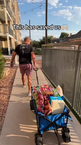 Not to be dramatic, but this has saved our life 😂 we use it for everything but especially groceries. I’m a one trip, kinda gal and I used to take so many trips without this wagon😂 I will never do groceries another way!! 