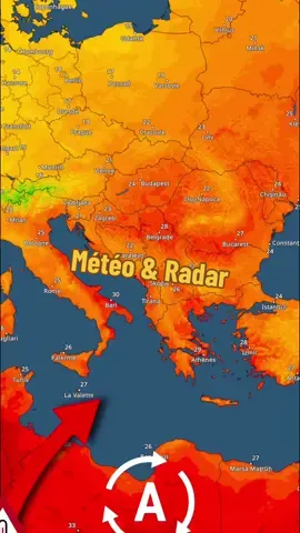 🥵Une canicule sans fin et intense frappe depuis plusieurs semaines l'Europe centrale et de l'Est. Des centaines de records ont été battus. #europe #heatwave #heat #record #fyp #foryou #weather #temperature #viral #alert #italy #balkans #romania #greece #ukraine #record #hot #chaleur #meteoetradar 